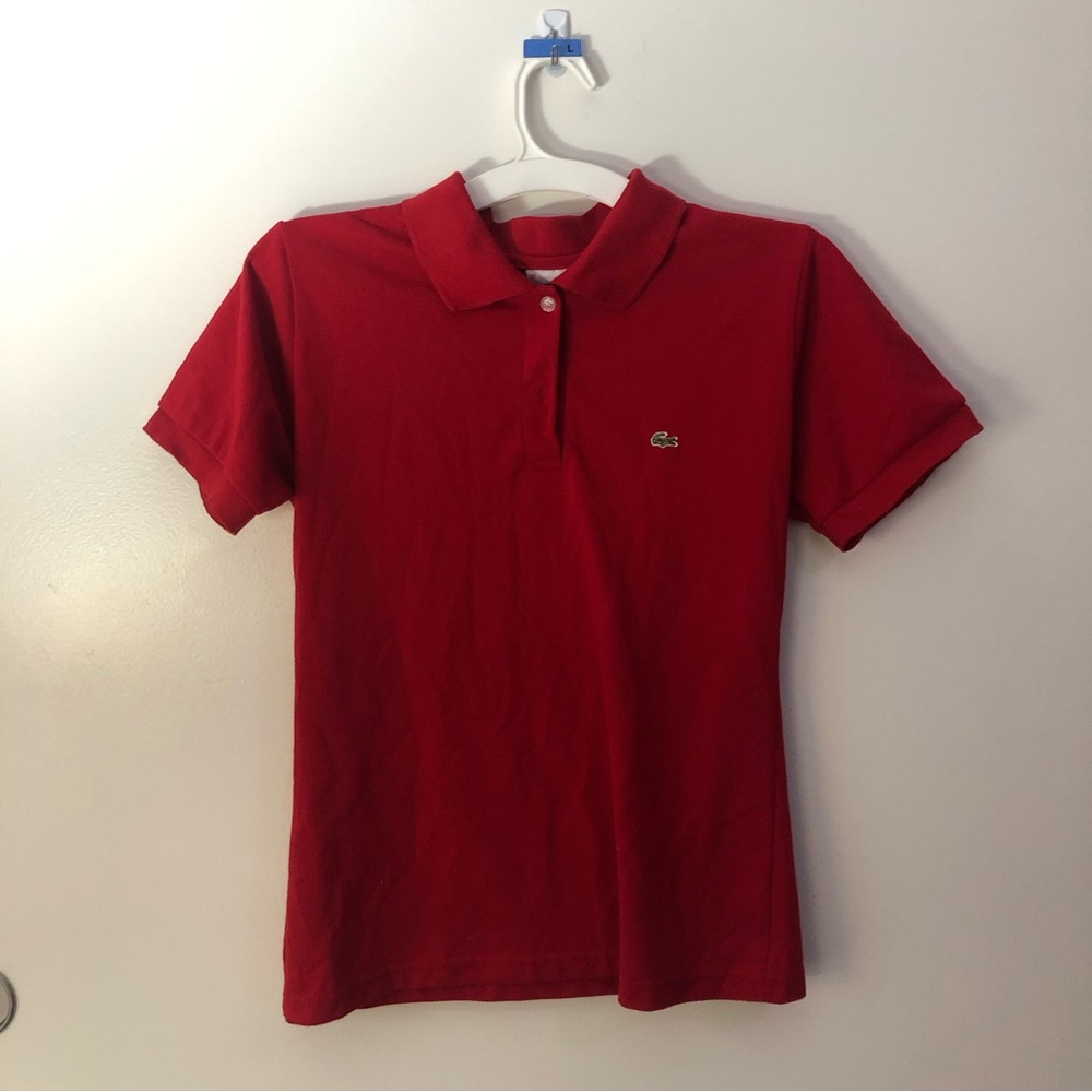 red lacoste polo
